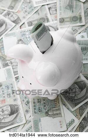 business, money, paper money, saving, savings box, piggy saving bank, savings box View Large Photo Image Picture - business, money, paper money, saving, savings box, piggy saving bank, savings box. Fotosearch