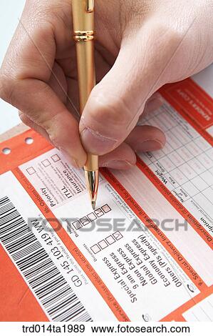 Stock Photo - person, business, businessman, body, hand, pen, writing. Fotosearch