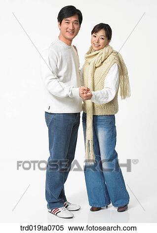 daytime, oriental, muffler, smile, couple, person View Large Photo Image Stock Photography - daytime, oriental, muffler, smile, couple, person. Fotosearch