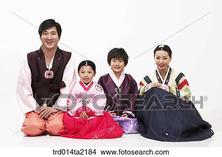 Picture - festival day, New Year's Day, Korean clothes, tradition, clothes, harvest festival, person. Fotosearch