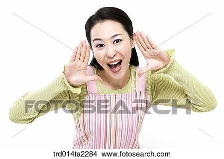 Picture - person, oriental, Korean, Asian, woman, indoor, daytime. Fotosearch