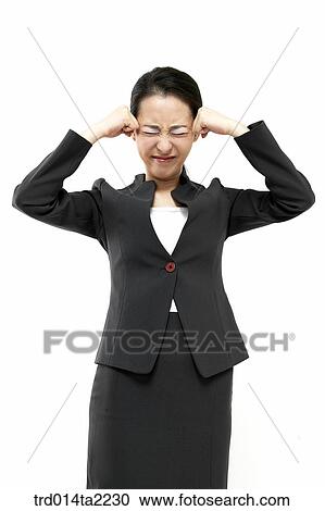 Stock Image - person, oriental, Korean, Asian, woman, indoor, daytime. Fotosearch