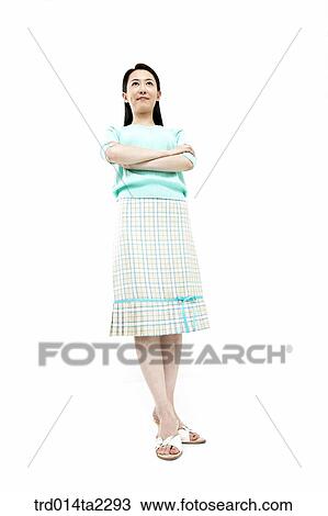 Stock Image - person, oriental, Korean, Asian, woman, indoor, daytime. Fotosearch