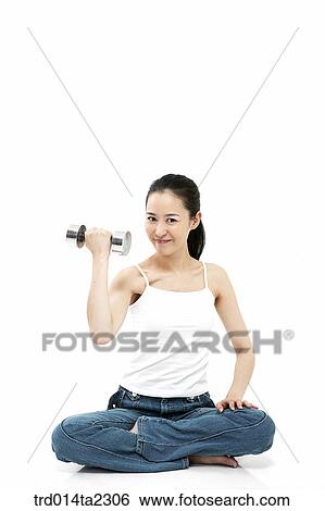 Stock Photograph - person, oriental, Korean, Asian, woman, indoor, daytime. Fotosearch
