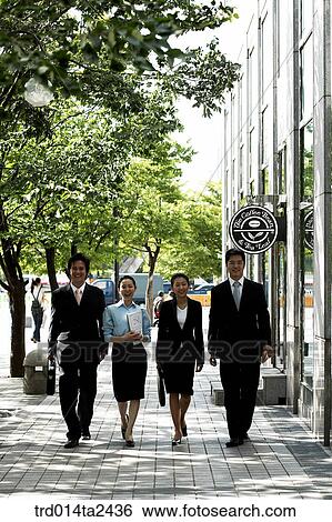 Stock Photograph - street, building, associate, person, oriental, Korean, Asian. Fotosearch