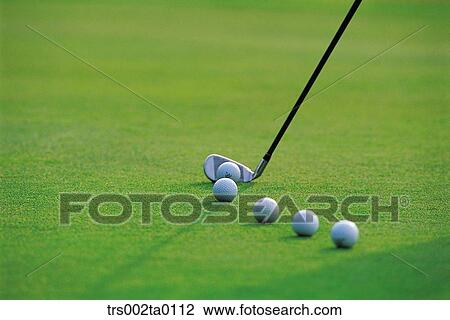 Stock Image - outdoor, daylight, golf, golf ball, leisure, sports, golf links. Fotosearch