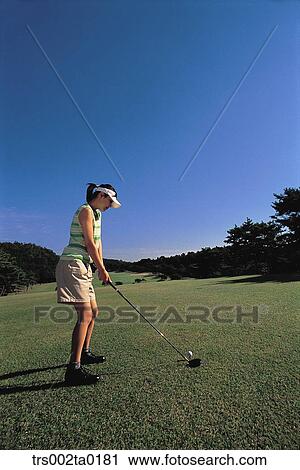 person, Oriental, Korean, one person, woman, outdoor, golf View Large Photo Image Stock Image - person, Oriental, Korean, one person, woman, outdoor, golf. Fotosearch