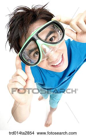 Picture - person, Oriental, Korean, one person, summer, vacation. Fotosearch