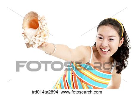 person, Oriental, Korean, one person, woman, summer, vacation View Large Photo Image Picture - person, Oriental, Korean, one person, woman, summer, vacation. Fotosearch