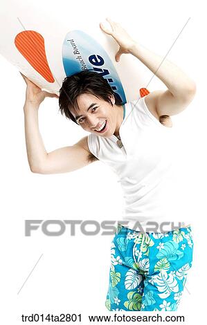 Stock Image - person, Oriental, Korean, one person, summer, vacation. Fotosearch