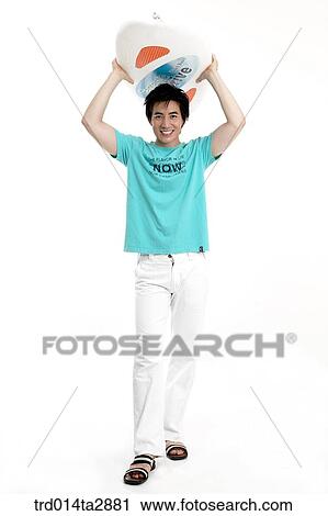 Stock Image - person, Oriental, Korean, one person, summer, vacation. Fotosearch