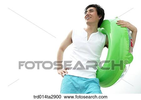 Stock Image - person, Oriental, Korean, one person, summer, vacation. Fotosearch