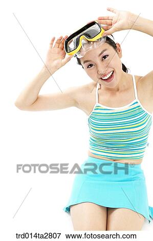 person, Oriental, Korean, one person, woman, summer, vacation View Large Photo Image Stock Photo - person, Oriental, Korean, one person, woman, summer, vacation. Fotosearch