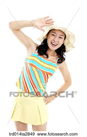 person, Oriental, Korean, one person, woman, summer, vacation View Large Photo Image Stock Photo - person, Oriental, Korean, one person, woman, summer, vacation. Fotosearch