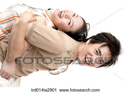 Stock Image - person, Oriental, Korean, two people, woman, summer. Fotosearch