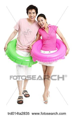 Stock Photography - person, Oriental, Korean, two people, woman, summer. Fotosearch