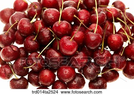 Picture - food, fruit, cherry, background, close up. Fotosearch