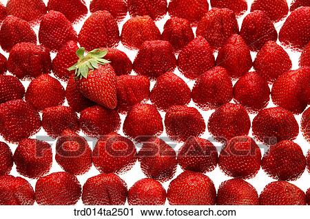 Stock Image - food, fruit, strawberry, background, close up. Fotosearch