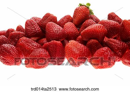 Stock Image - food, fruit, strawberry, background, close up. Fotosearch