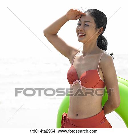 person, Korean, summering, vacation, Oriental, one person, woman View Large Photo Image Picture - person, Korean, summering, vacation, Oriental, one person, woman. Fotosearch