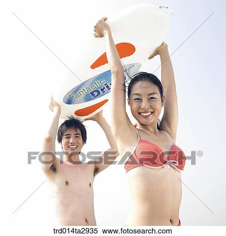 Stock Photography - person, Korean, summering, vacation, Oriental, two people, woman. Fotosearch