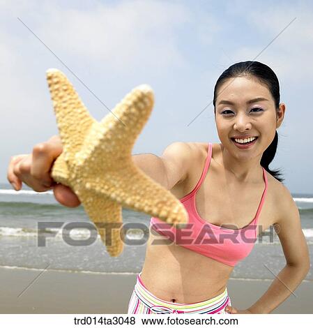 starfish, gesture, posture, person, Korean, summering, vacation View Large Photo Image Stock Photo - starfish, gesture, posture, person, Korean, summering, vacation. Fotosearch