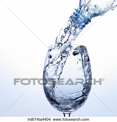 one cup of water and Stream of water bottle View Large Photo Image Picture - one cup of water and Stream of water bottle. Fotosearch
