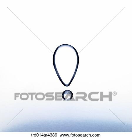 Water in shape of exclamation mark View Large Photo Image Stock Photograph - Water in shape of exclamation mark. Fotosearch