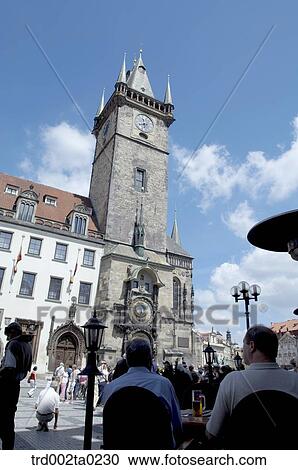 A clock tower in Prague, Czech View Large Photo Image Stock Image - A clock tower in Prague, Czech. Fotosearch