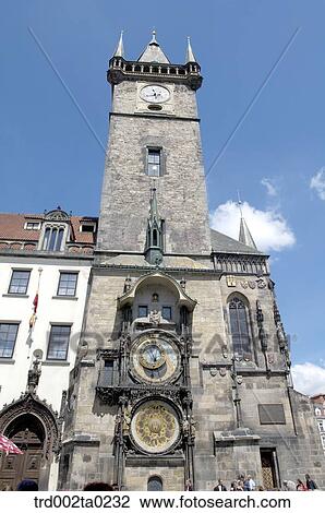 A clock tower in Prague, Czech View Large Photo Image Stock Image - A clock tower in Prague, Czech. Fotosearch