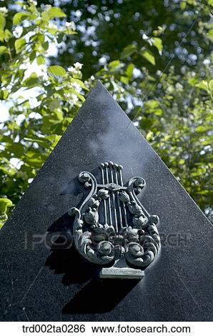 A grave of a musician, Austria View Large Photo Image Stock Photograph - A grave of a musician, Austria. Fotosearch