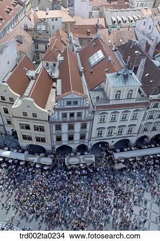 Picture - A square in Staromestska Namesti of Prague, Czech. Fotosearch