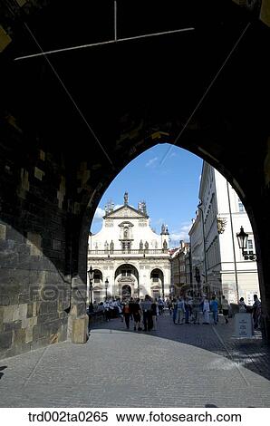 Stock Photography - Karl? v Most in New Town of Prague, Czech. Fotosearch