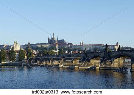 Stock Image - Karl? v Most in Prague, Czech. Fotosearch
