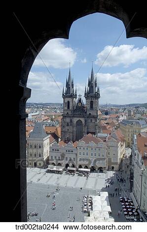 Kostel Panny Marie Pred Tynem in Staromestska Namesti of Prague, Czech View Large Photo Image Picture - Kostel Panny Marie Pred Tynem in Staromestska Namesti of Prague, Czech. Fotosearch