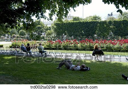 Stock Photo - People at a park. Fotosearch