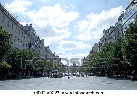 Vaclav, square in Prague, Czech View Large Photo Image Stock Photo - Vaclav, square in Prague, Czech. Fotosearch