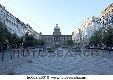 Vaclavske Namesti Square In Prague Czech Stock Image Trd002ta0310 Fotosearch