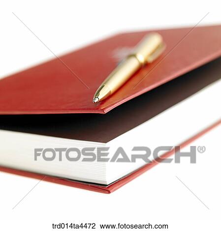 Stock Image - A book and a pen. Fotosearch