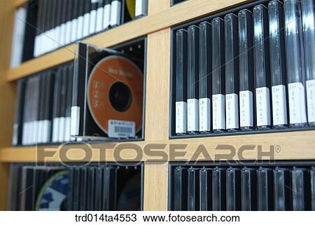 CDs on the shelf View Large Photo Image Stock Image - CDs on the shelf. Fotosearch