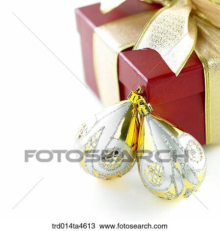 A gift box of Christmas decoration View Large Photo Image Stock Image - A gift box of Christmas decoration. Fotosearch