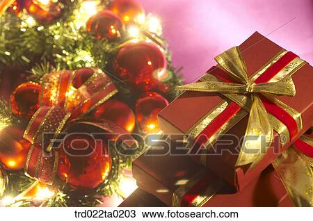 Christmas Gift box View Large Photo Image Stock Image - Christmas Gift box. Fotosearch