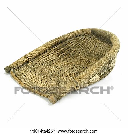 Stock Photo - basket for carrying dirt, object, antique, living article, folk, Korean tradition, tradition. Fotosearch
