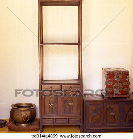 chest, single chest of drawers set at the bedside, antique, lifestyle object, folk, Korean tradition, tradition View Large Photo Image Stock Photo - chest, single chest of drawers set at the bedside, antique, lifestyle object, folk, Korean tradition, tradition. Fotosearch