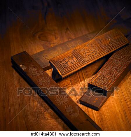 Stock Image - Korea, lifestyle object, tradition, Korean tradition, folk, honey-cake board, antique. Fotosearch