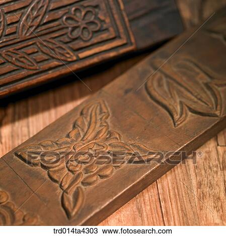Stock Image - Korea, lifestyle object, tradition, Korean tradition, folk, honey-cake board, antique. Fotosearch