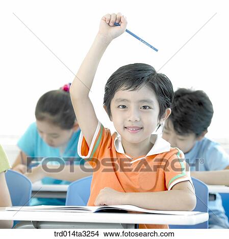 boy raising hands View Large Photo Image Picture - boy raising hands. Fotosearch