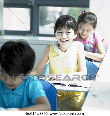 Stock Image - Children taking class. Fotosearch