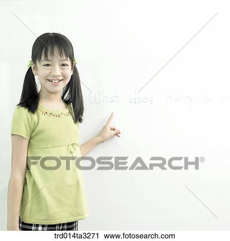 Stock Image - Girl taking class. Fotosearch