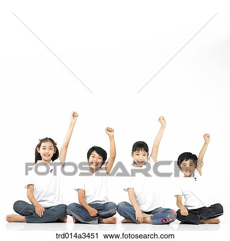 children raising hands in a row View Large Photo Image Stock Image - children raising hands in a row. Fotosearch